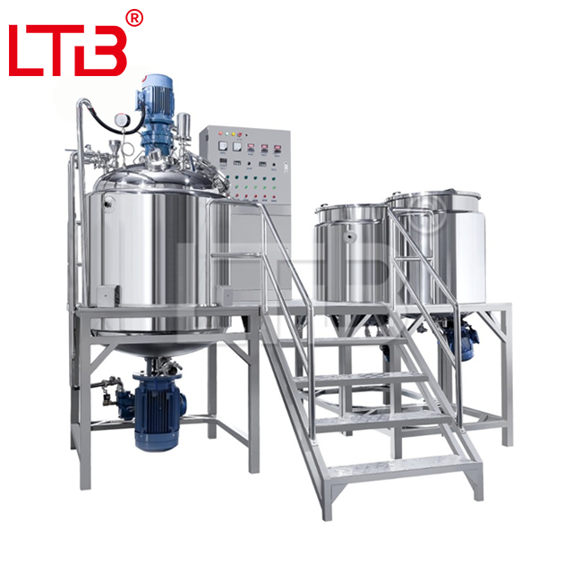 Factory Sale Industrial Fixed Type Stainless Steel Vacuum Homogenizing Emulsifier Skin Care Cream Lotion Mixer Suppier