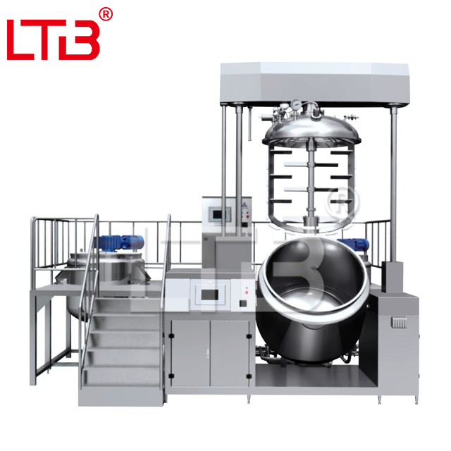 1T 2T 3T High Efficient Hydraulic Lifting Vacuum Emulsifying Mixer Face Cosmetic Creams Emulsifying Mixing Tank Reactor Price