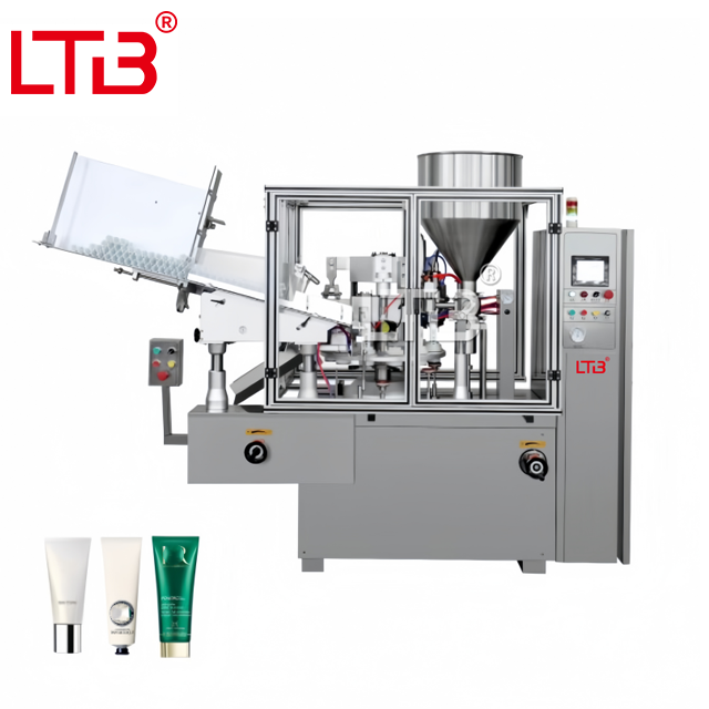 Automatic Lip Gross Shampoo Conditioner Cosmetic Cream Lotion Plastic Composite Tube Filling Sealing Machine Packing Equipment