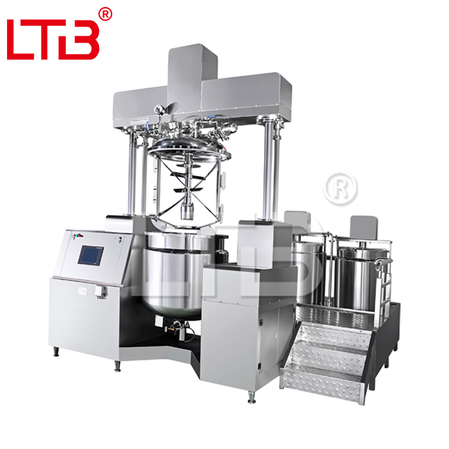1T 2T 3T High Efficient Hydraulic Lifting Vacuum Emulsifying Mixer Face Cosmetic Creams Emulsifying Mixing Tank Reactor Price