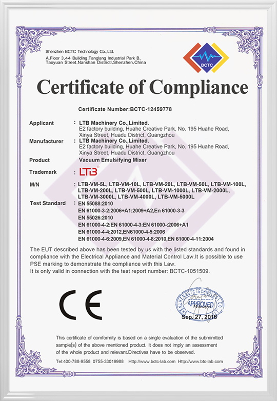 LTB's Certificate of Compliance