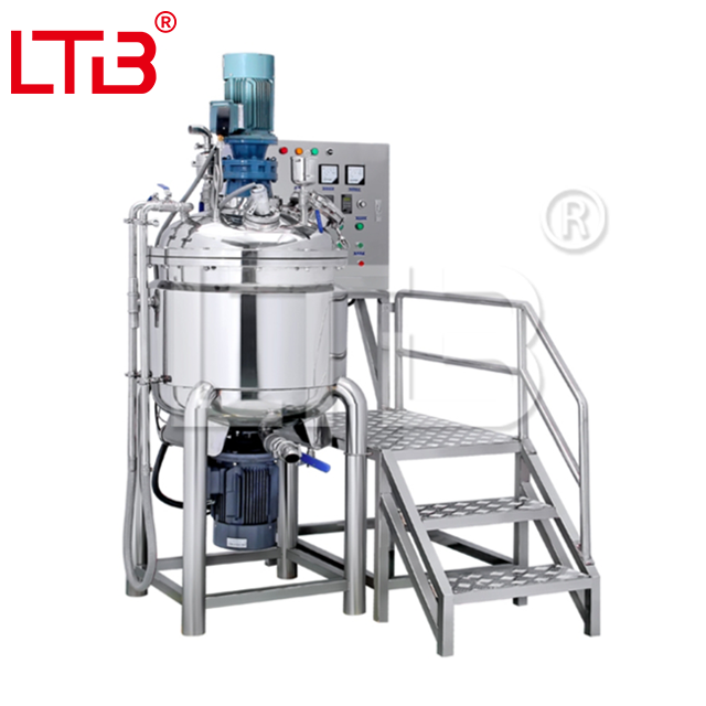 Factory Sale Industrial Fixed Type Stainless Steel Vacuum Homogenizing Emulsifier Skin Care Cream Lotion Mixer Suppier