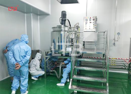 ltb machinery vacuum mixer installed in shenguan’s skincare facility