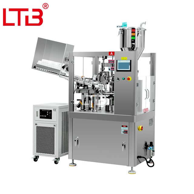 Automatic Lip Gross Shampoo Conditioner Cosmetic Cream Lotion Plastic Composite Tube Filling Sealing Machine Packing Equipment
