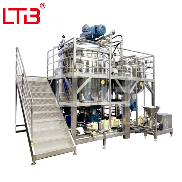 Factory Sale Industrial Fixed Type Stainless Steel Vacuum Homogenizing Emulsifier Skin Care Cream Lotion Mixer Suppier