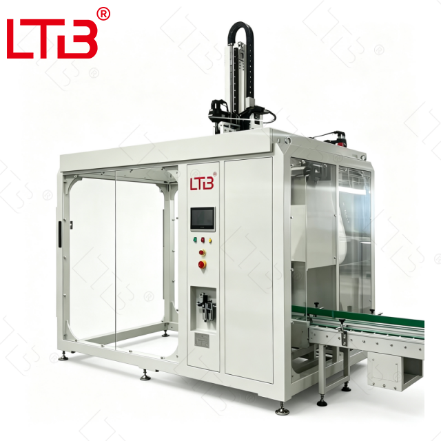 Automatic Carton Wooden Case Box Stacking Robot Palletizer End-of-Line Palletizing Packaging Machine