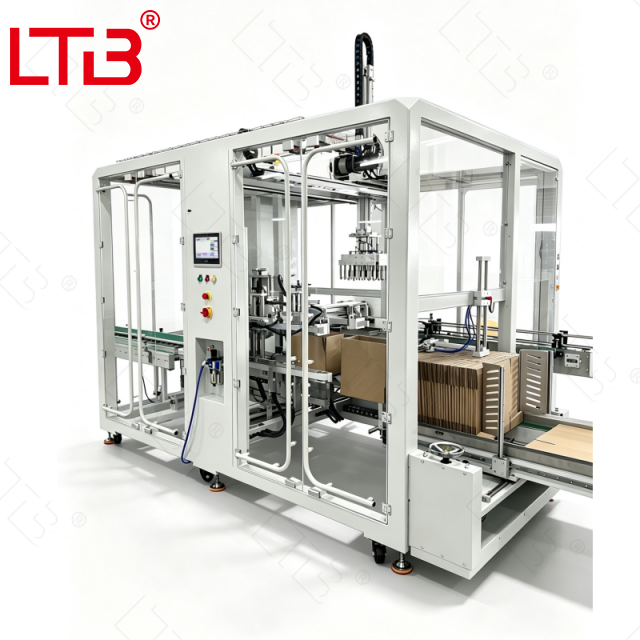 Automatic Carton Erector Opening Packing Sealing Machine Bottle Can Jar Case Packer Boxing Packaging Equipment