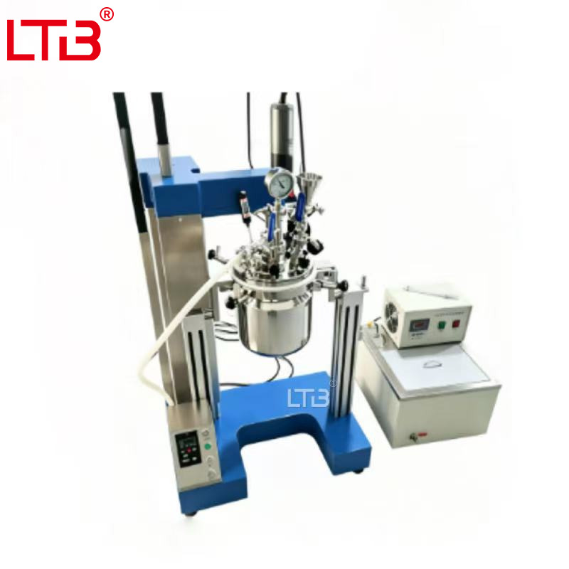 1L 2L 5L Cosmetic Glass Reactor Laboratory Vacuum Emulsifier Mixer