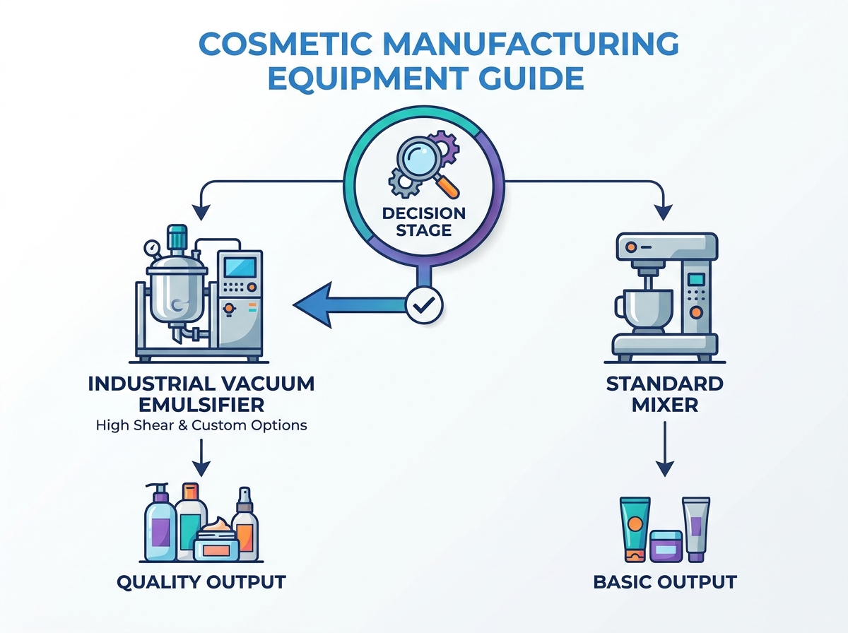 Industrial Vacuum Emulsifier Equipment for Cosmetic Manufacturing