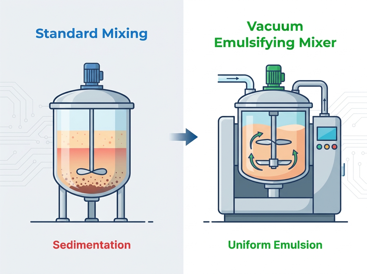 Vacuum Emulsifying Mixer for Cosmetic Production