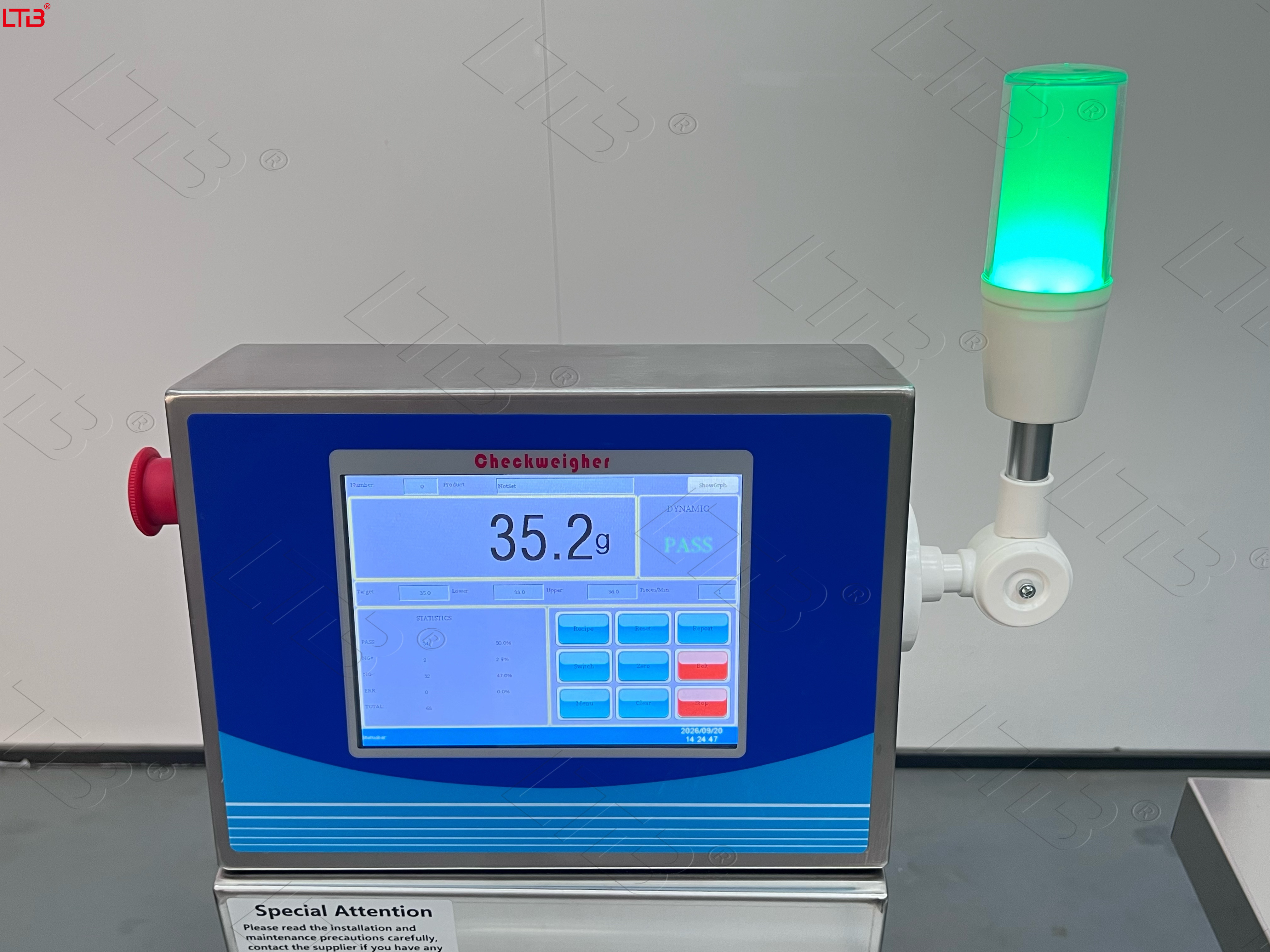 Automatic Check Weigher With Rejector System Bottle Sachet Tube Weight Checking Machine