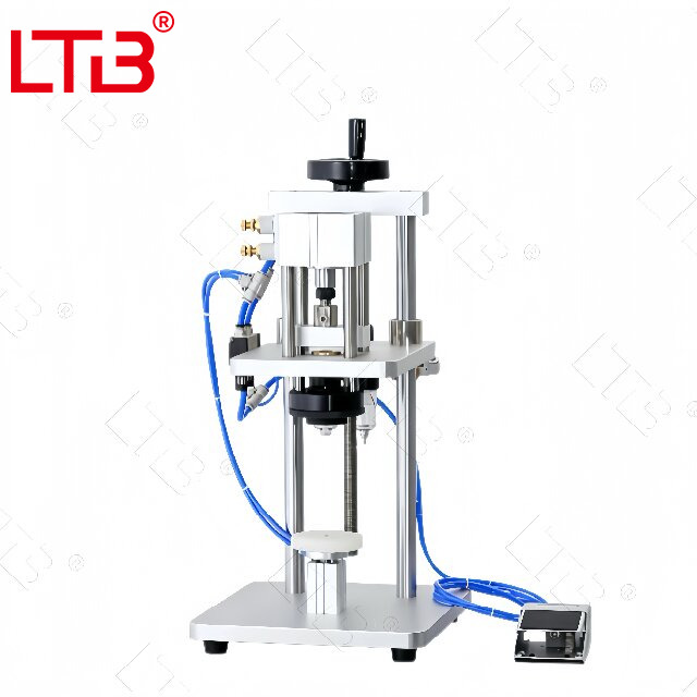 M&aacute;quina taponadora y prensadora de botellas de perfume neum&aacute;ticas semiautom&aacute;ticas para botella pulverizadora de perfume