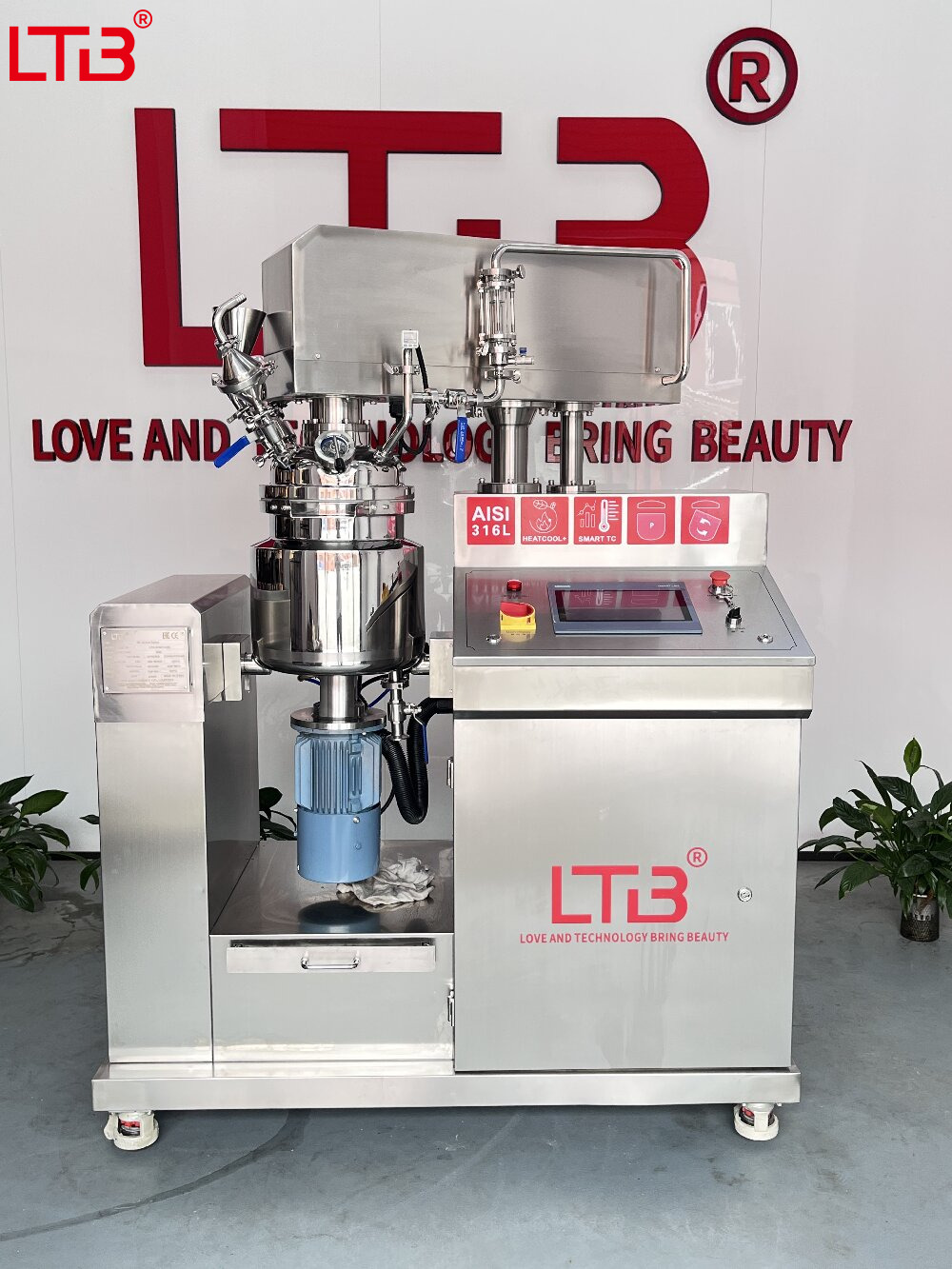 10L High-Speed Laboratory Vacuum Emulsifying Mixer for Paste Cream Cosmetic 
